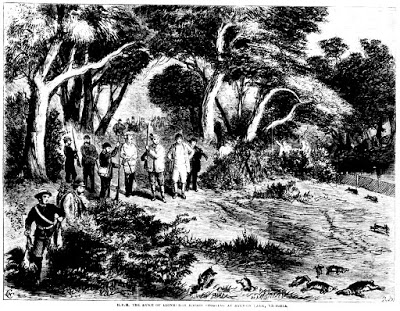 ১৮৬০ সালে অস্ট্রেলিয়ায় খরগোস শিকারের দৃশ্য